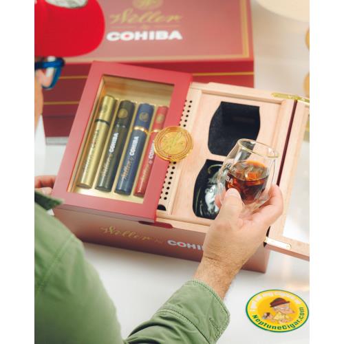 Weller by Cohiba Holiday 2025 Humidor Gift Box with 4 Cigars