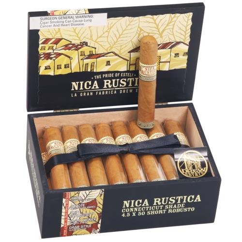 Nica Rustica Shade Short Robusto 4 1/2 * 50, Box of 25