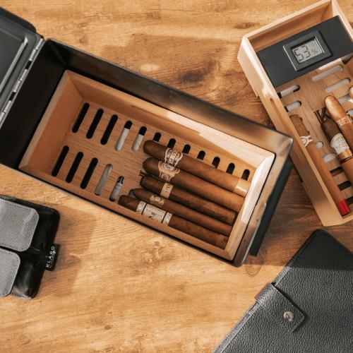 Klaro Smoke Can - 50 Cal Humidor Black