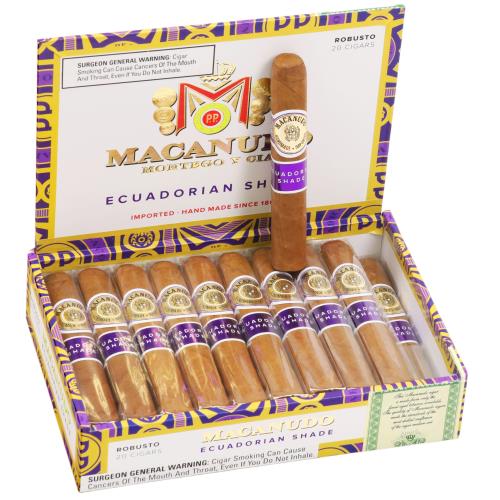 Macanudo Ecuadorian Shade Robusto 5  * 50, Box of 20