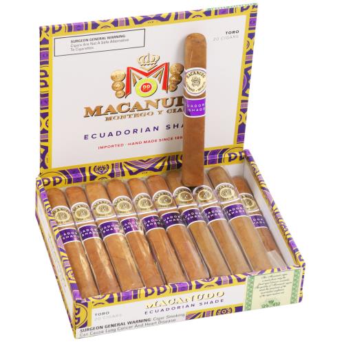 Macanudo Ecuadorian Shade Toro 6  * 50, Box of 20