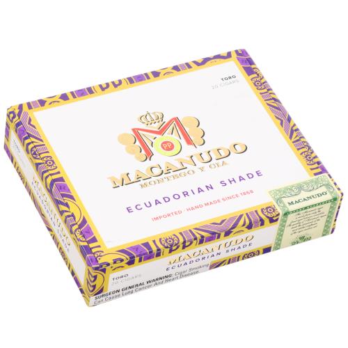Macanudo Ecuadorian Shade Toro 6  * 50, Box of 20