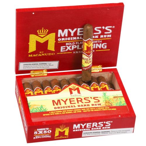M by Macanudo Myer s Rum Robusto 5  * 50, Box of 20