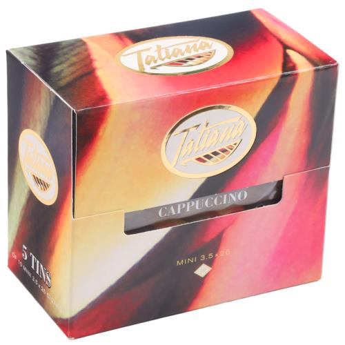 Tatiana Cappuccino Miniatures Tins 3 1/2 * 26, Box of 50
