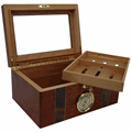 100-cigar Churchill Glass Top Humidor AMB