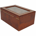 100-cigar Churchill Glass Top Humidor AMB