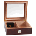 50-cigar Monaco Glass Top Humidor