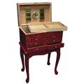 300-Cigar End Table Humidor with Drawers