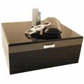 25-Cigar Humidor Colibri Carbon Fiber Gift Set
