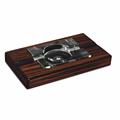 Diamond Crown St. James Wood and Crystal Ashtray