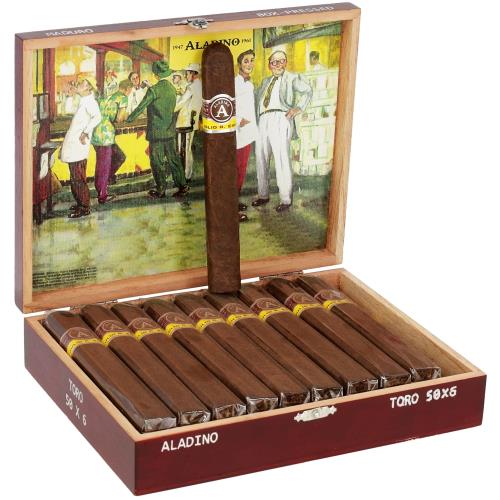 Aladino Maduro Box Pressed Toro 6  * 50
