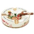 Arturo Fuente Large Hands of Time 4-Cigar Ceramic Ashtray, Cream