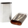 Visol Carver Stainless Steel 3-Cigar Case