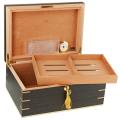 Messenia Desktop Humidor, Grey Oak