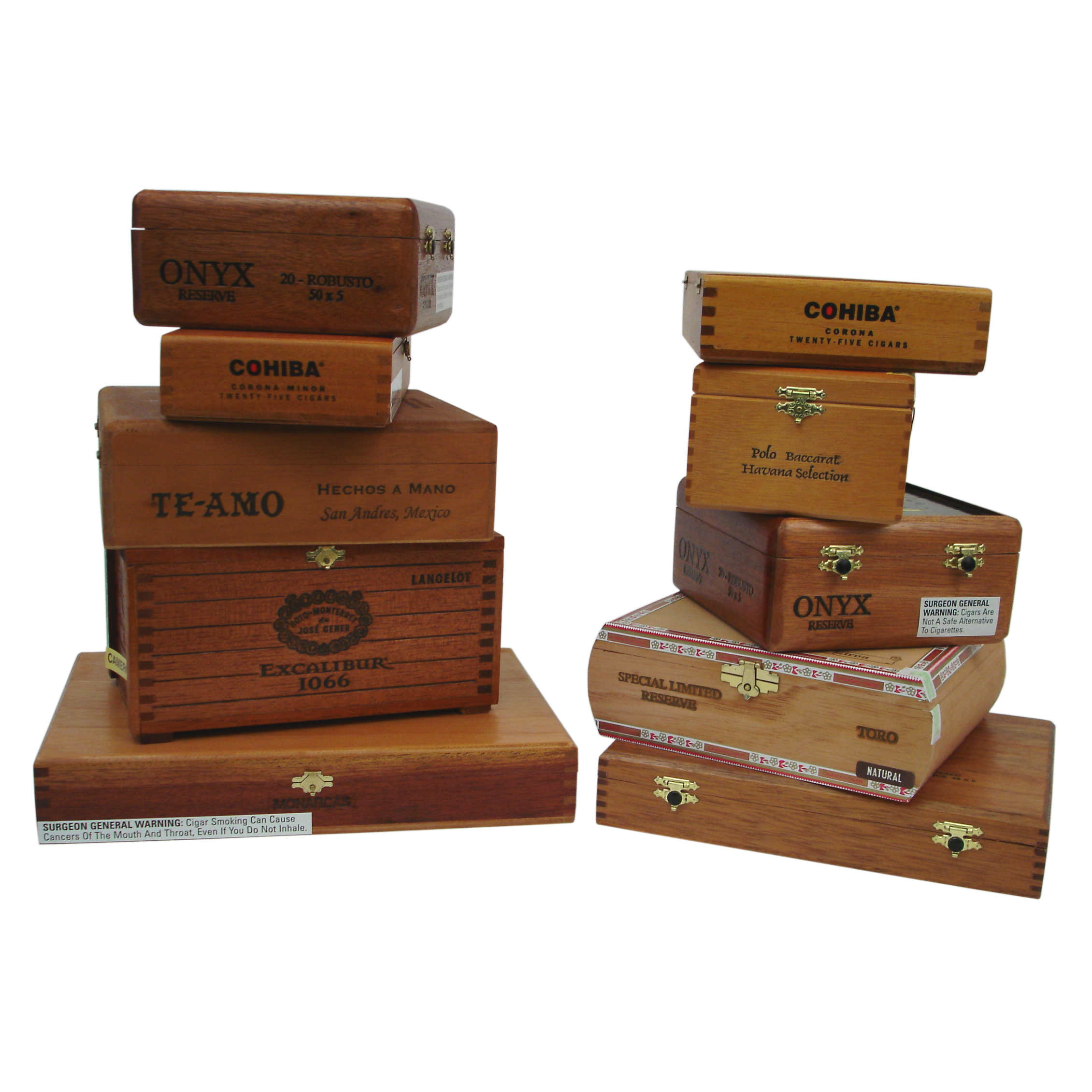 wood tobacco box Wooden Empty Cigar Box, Pack of 10