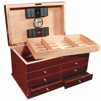 300-Cigar The Landmark Humidor with Drawers