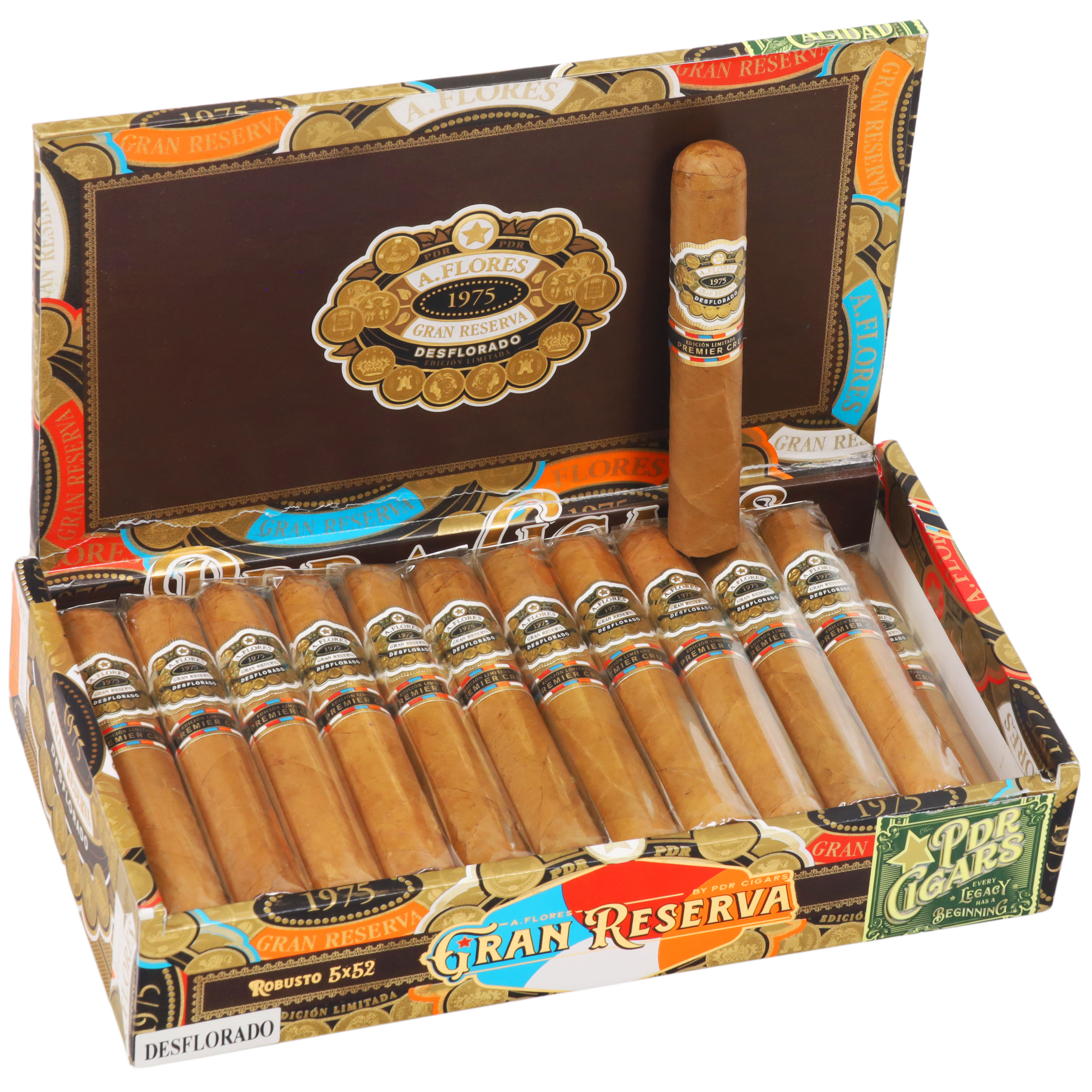 えびせんです♡プクラジ♡、ゴールデントパーズ、バイカラースモーキーetc. A. Flores 1975 Gran Reserva Desflorado Robusto 5