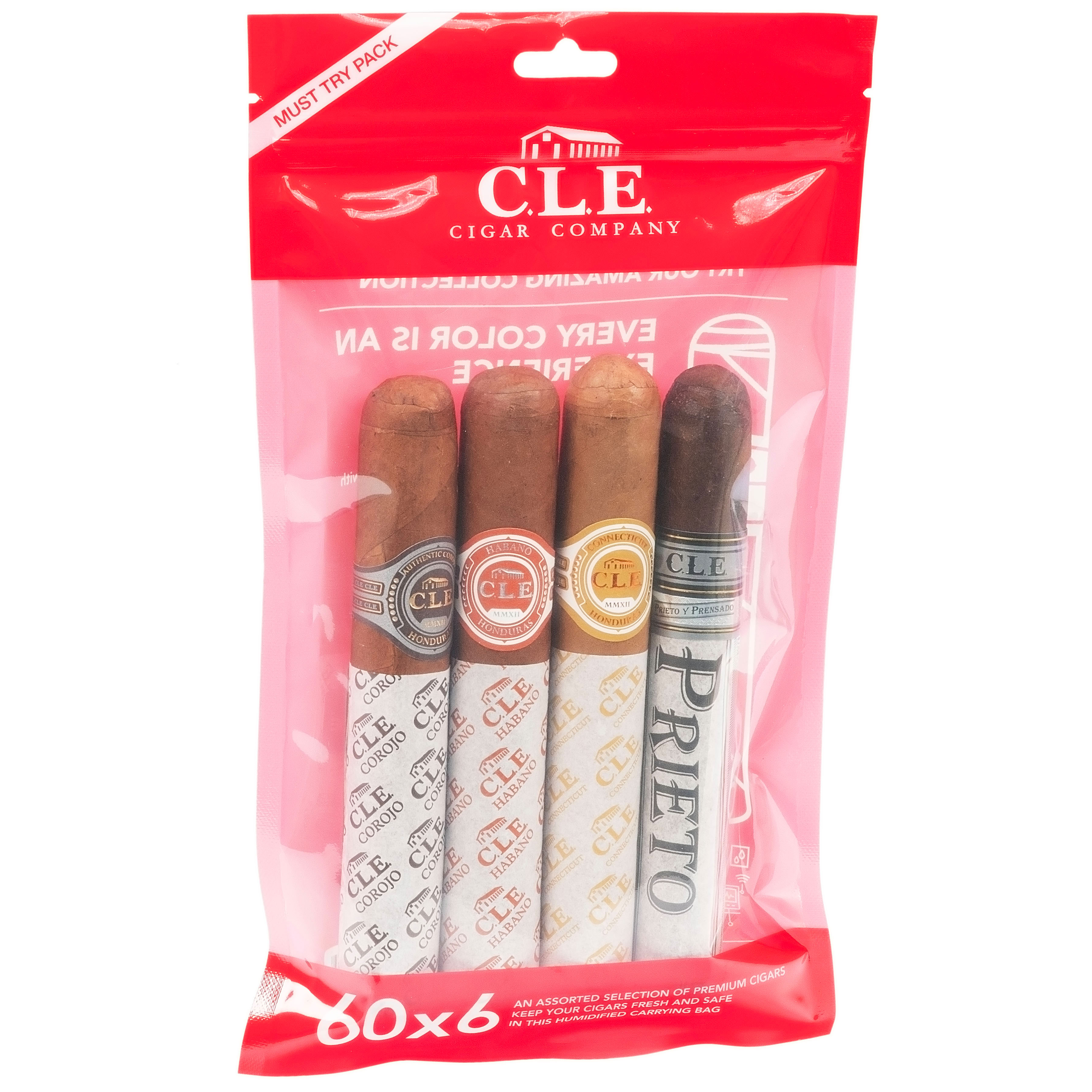 c and c tobacco CLE 60x6 Fresh Pack 4-Cigar Sampler