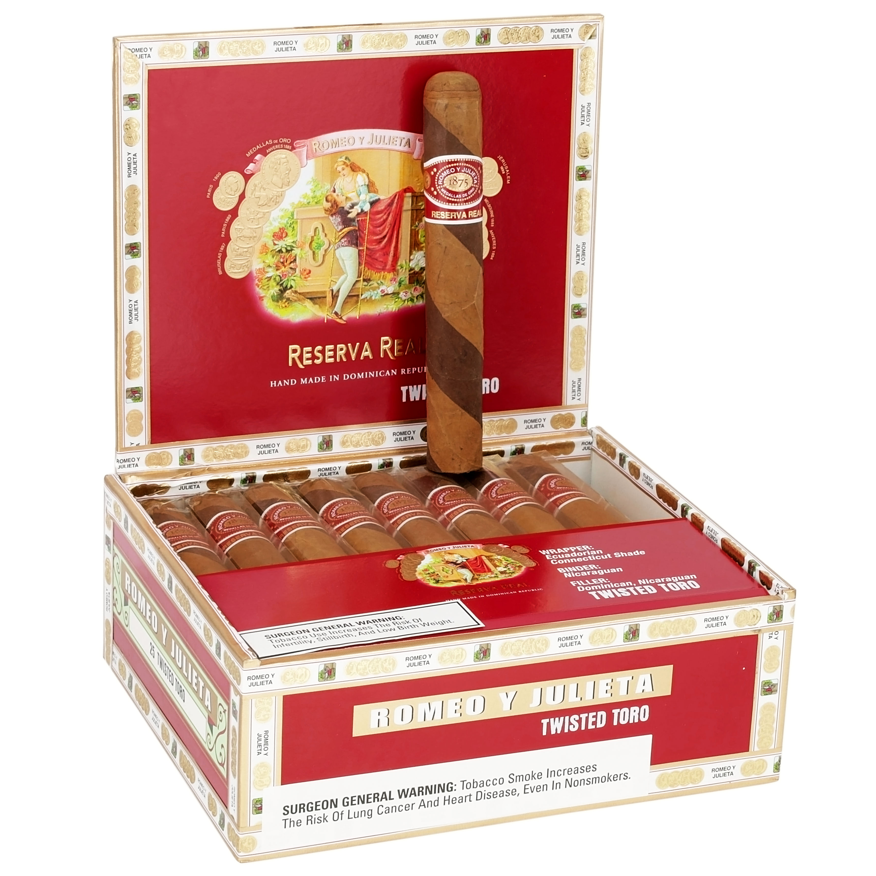 hornet twist tobacco Romeo y Julieta Reserva Real Twisted Toro 6