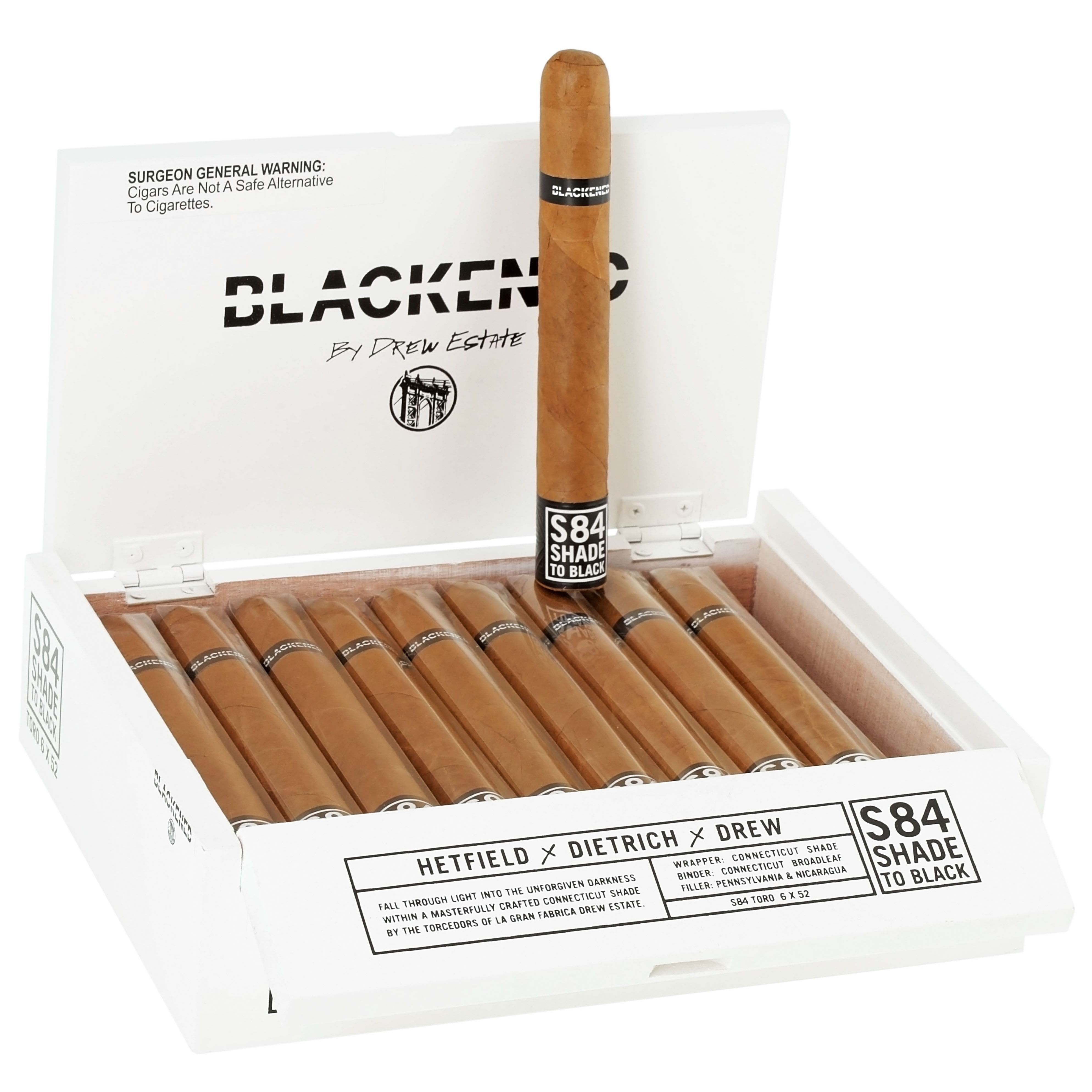 Blackened Cigars by Drew Estate S84 Shade to Black Toro 6