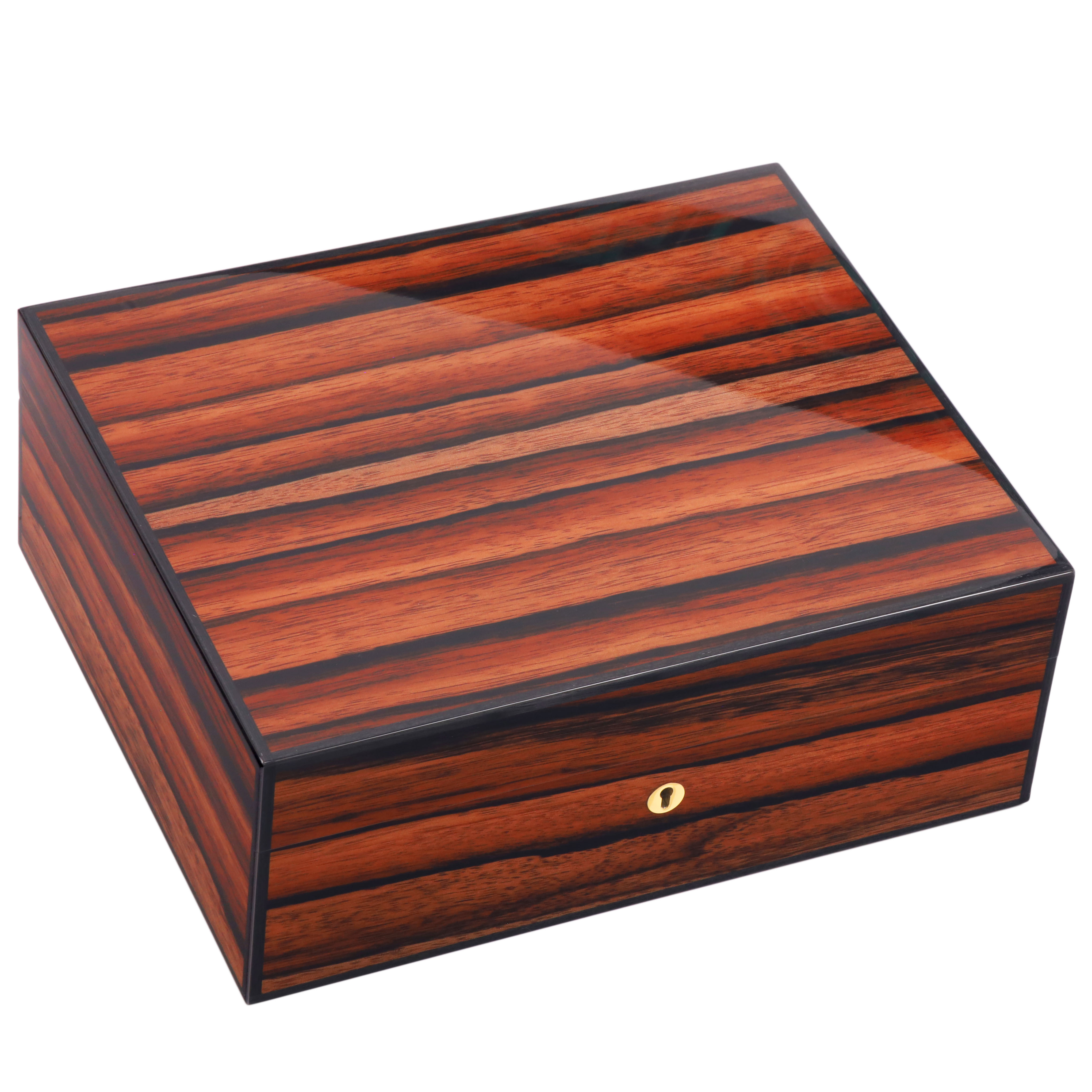 Elie Bleu Wooden 75-Cigar Humidor