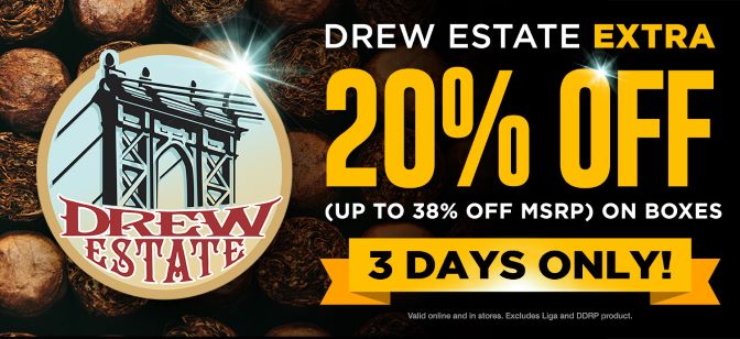 Drew Estate Save up to 38% off MSRP!