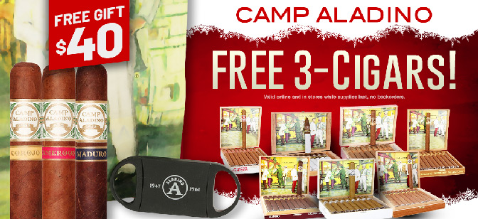 Camp Aladino FREE 3- Cigars!