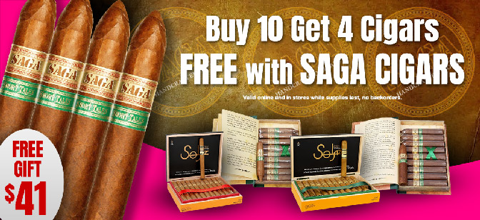FREE 4-Cigars With SAGA!