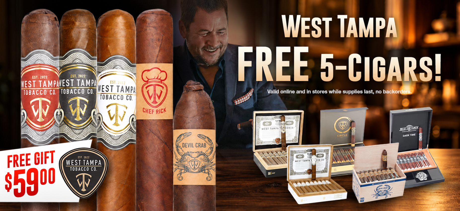 West Tampa FREE 5-Cigars!