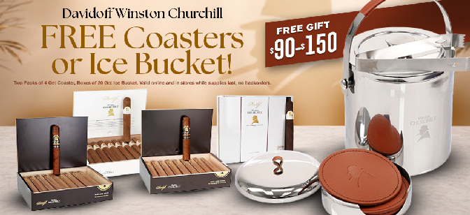 Davidoff Winston Churchill FREE Coasters or Ice Bucket!