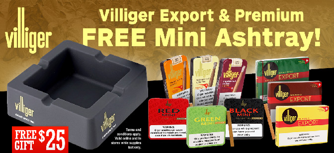 Villiger Get FREE Mini Ashtray!
