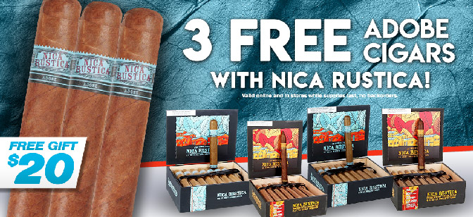 Nica Rustica 3 FREE Adobe Cigars!